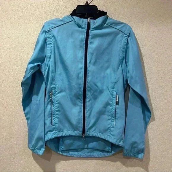 Canari Cycling Biking Windbreaker Jacket Women’s Small Blue Full Zip - Picture 1 of 15